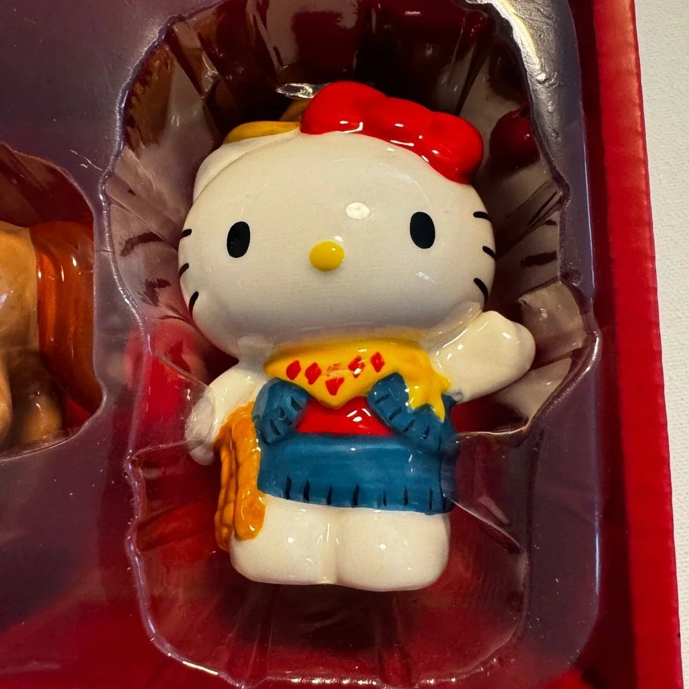 Hello Kitty Cowgirl Horse Sanrio salt & Pepper NEW in‎ box. Blue Sky Clayworks